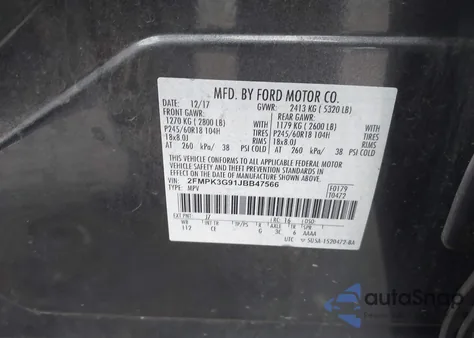 2018 Ford Edge Se from USA, damaged, VIN 2FMPK3G91JBB47566
